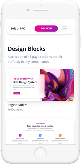 Flask Template (Open-Source) - Soft UI Design (Mobile View).